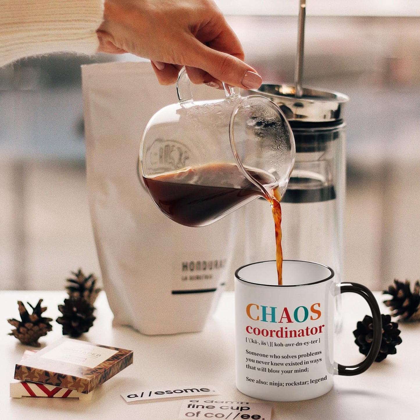 Chaos Coordinator Funny Coffee Mug, Appreciation Gift for Boss Manager Teacher Coworker Nurse Mom, Birthday Christmas Gift