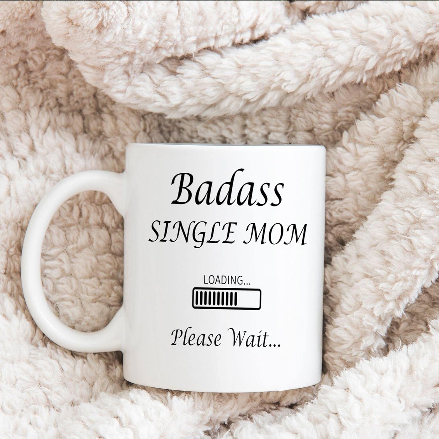 Single Mom Funny Coffee Mug, Best Single Mom Ever Gift for Mom, Birthday Christmas Mothers Day Gift for Strong Independent Mom from Daughter Son Kids