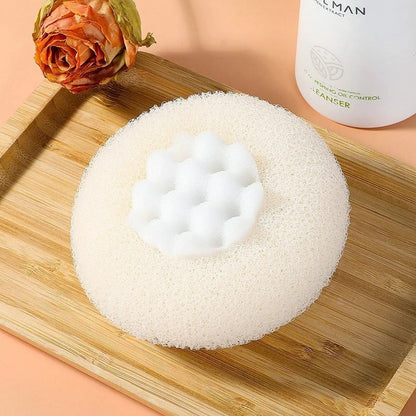 Soft Loofah Sponge With Suction Cup Exfoliating Bath Sponge For Shower