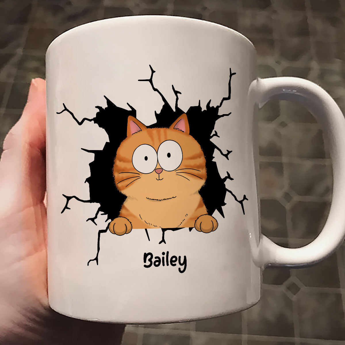 Funny Cat Personalized Mug, Gift For Cat Mom, Cat Dad, Cat Lover