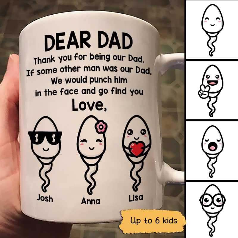 Dear Dad From Little Cute Kids Funny Father's Day Gift Personalized Mug