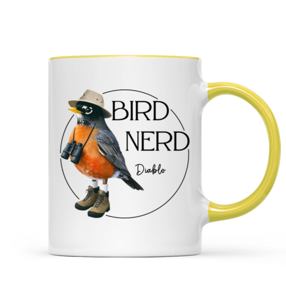 Bird Nerd Funny Bird Watcher Mug, Twitcher Mug, Gift for Bird Lover Personalized Mug