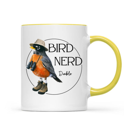 Bird Nerd Funny Bird Watcher Mug, Twitcher Mug, Gift for Bird Lover Personalized Mug