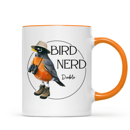 Bird Nerd Funny Bird Watcher Mug, Twitcher Mug, Gift for Bird Lover Personalized Mug