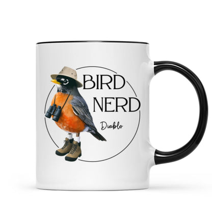 Bird Nerd Funny Bird Watcher Mug, Twitcher Mug, Gift for Bird Lover Personalized Mug
