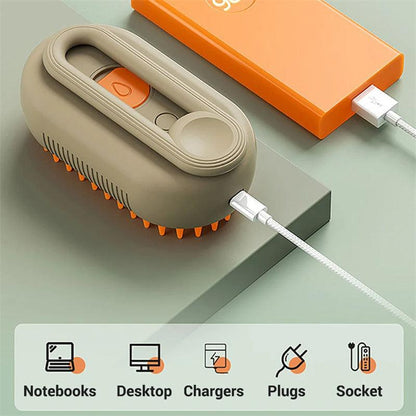 Cat Steam Brush For Massage Pet Grooming Comb