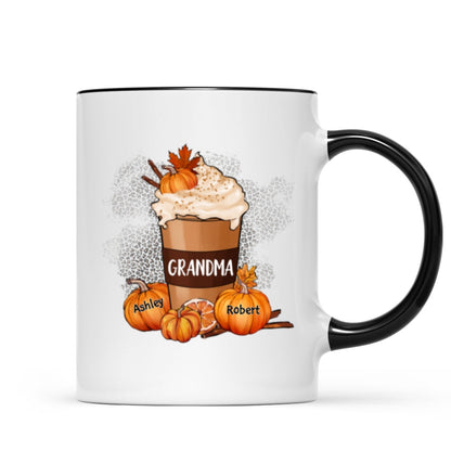 Grandma Mom Pumpkin Spice Latte Personalized Mug