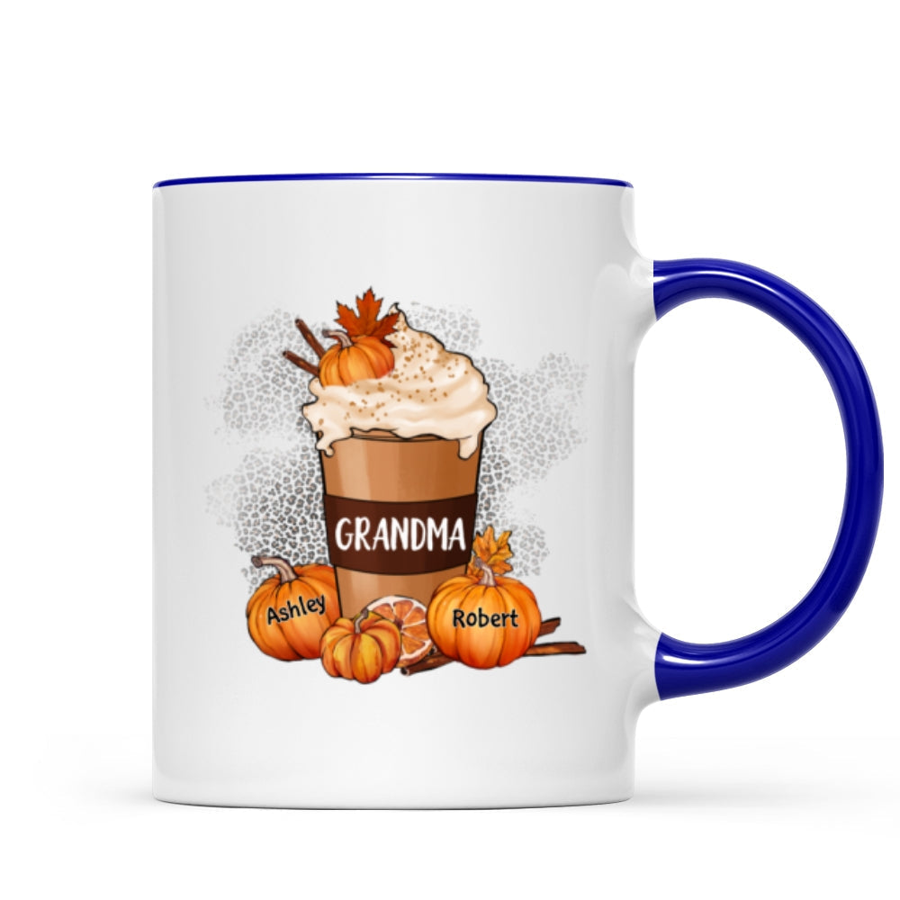 Grandma Mom Pumpkin Spice Latte Personalized Mug
