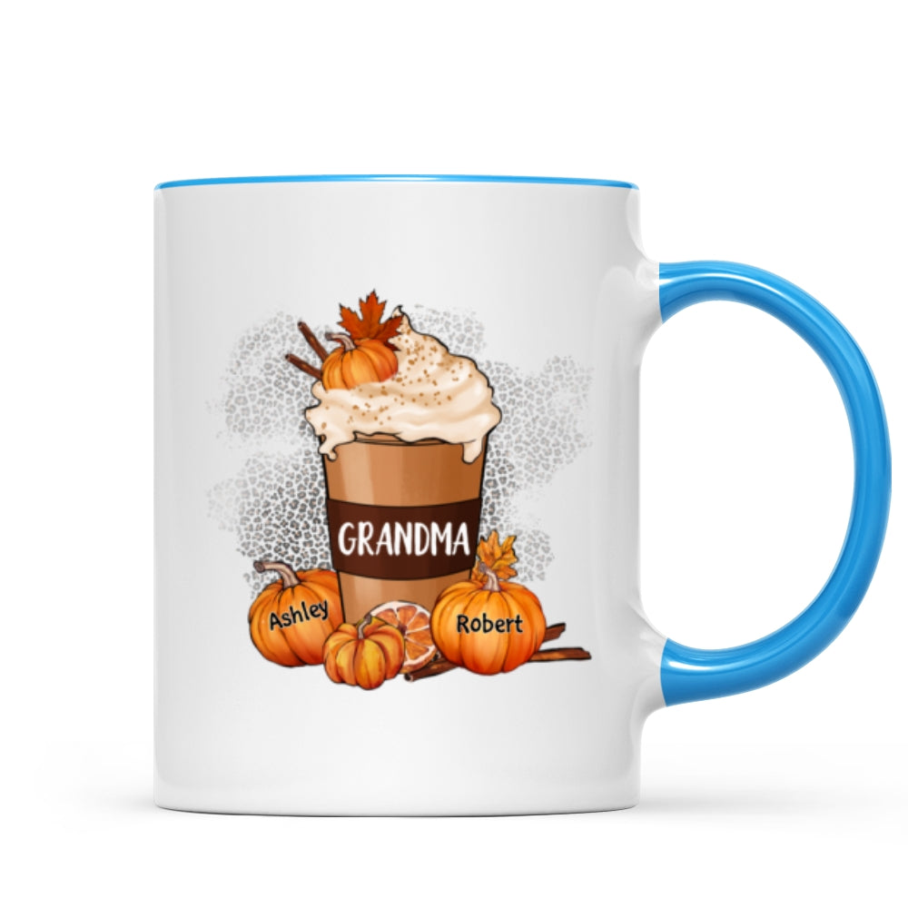 Grandma Mom Pumpkin Spice Latte Personalized Mug
