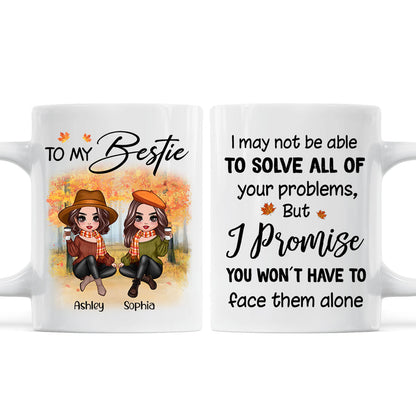 To My Bestie Fall Season Doll Besties Sitting Personalized Mug