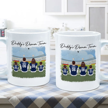 American Football Dad Team Family Personalized Mug