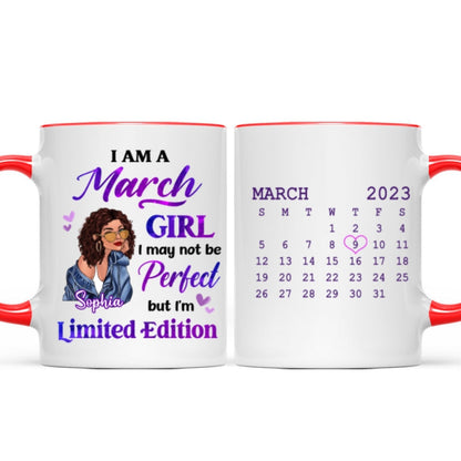 Fashion Girl Limited Edition Birthday Gift Calendar Date Personalized Mug