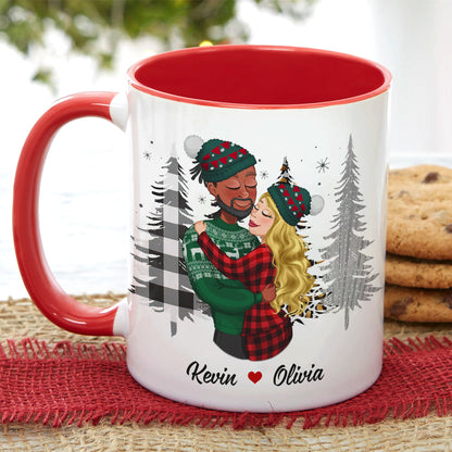 A Hug In A Mug - I Love You, Personalized Accent Mug, Gifts For Couple