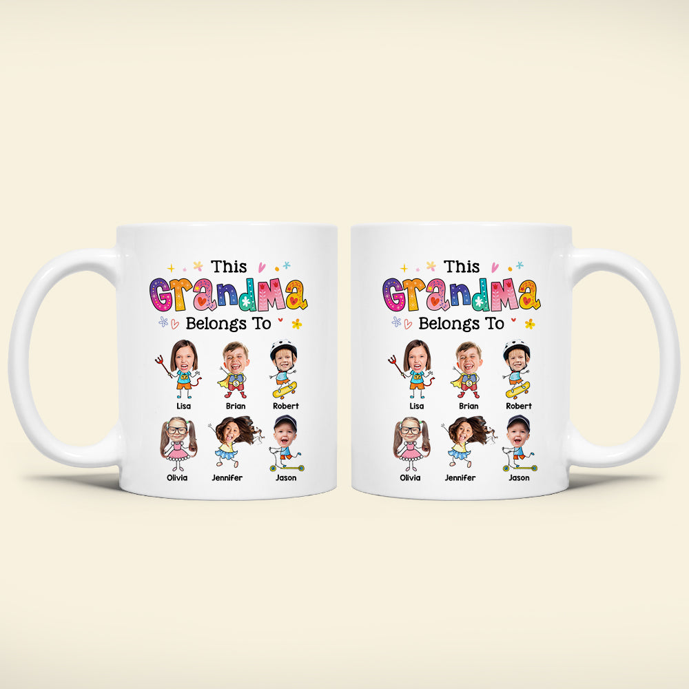 Custom Photo Gifts For Mom Grandma Personalized Coffee Mug This Grandma Belongs To