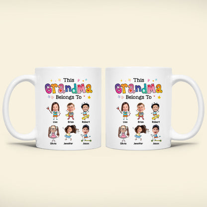 Custom Photo Gifts For Mom Grandma Personalized Coffee Mug This Grandma Belongs To