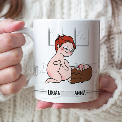 I Like You How I Like My Coffee Hot And Inside Me, Personalized Couple Mug - Gift For Couple