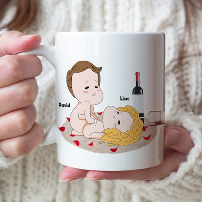 You Are My Handsome King Personalized Mug, Couple Gift