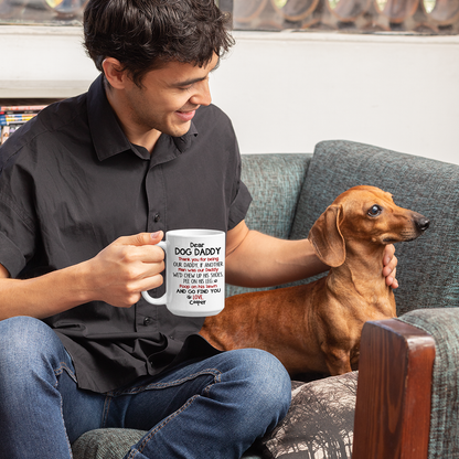 Dear Dog Daddy, Gift For Dog Lover, Personalized Mug, Dogs Mug, Father's Day Gift