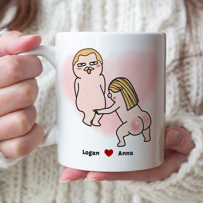 My Wife Loves My Cock, Personalized Naughty Couple Mug Wine Tumbler Accent Mug