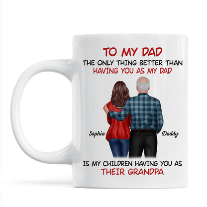 To My Dad From Daughter Happy Father's Day Personalized Mug