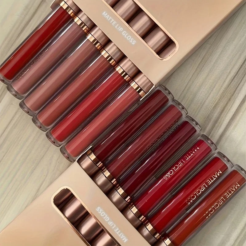 Matte Lip Gloss Ab Two Sets - Non-Staining Cup Mouth Red Lip Gloss