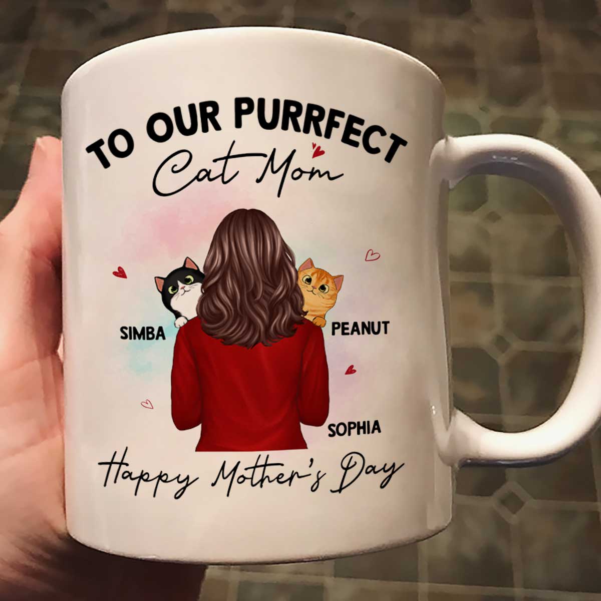 To My Purrfect Cat Mom Happy Mother's Day Personalized Mug