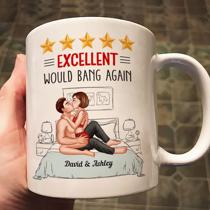 Five - Star Sexy Couple Kissing On Bed Personalized Mug