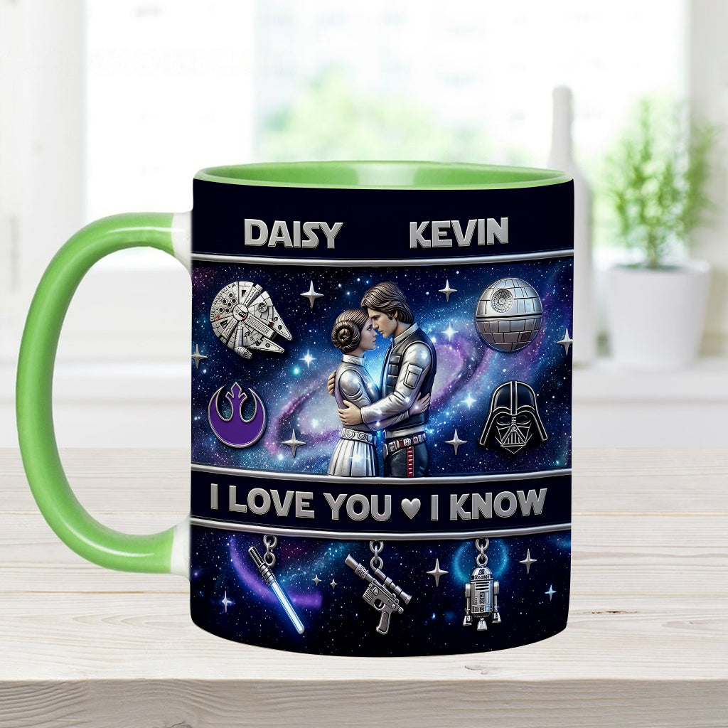 Stwa I Love You I Know - Personalized Accent Mug - Gift For Couple, Fan Movies HH01