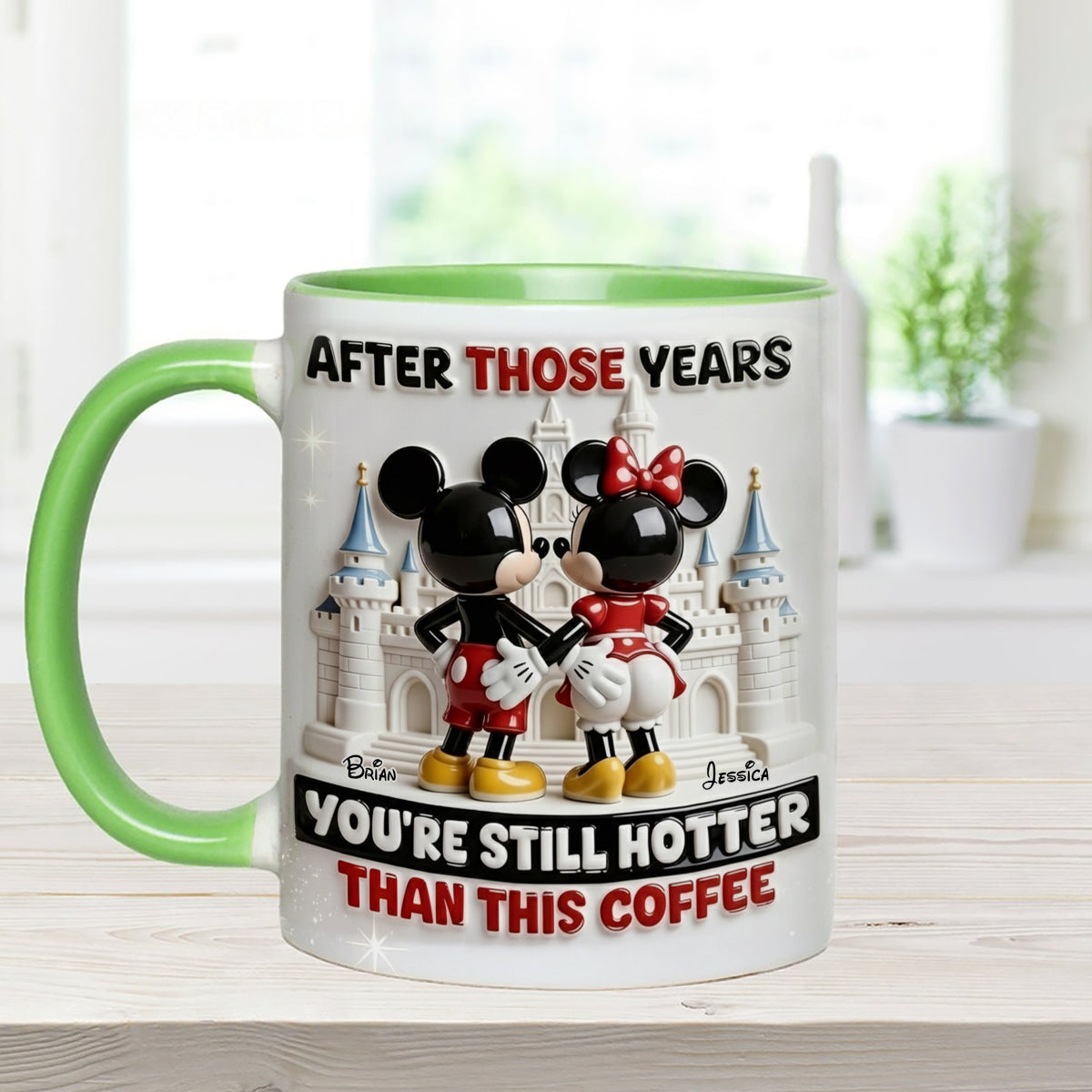 MkMo Magic Mouse You're Still Hotter Than This Coffee - Personalized Accent Mug - Gift For Couple, Fan Movies HH01