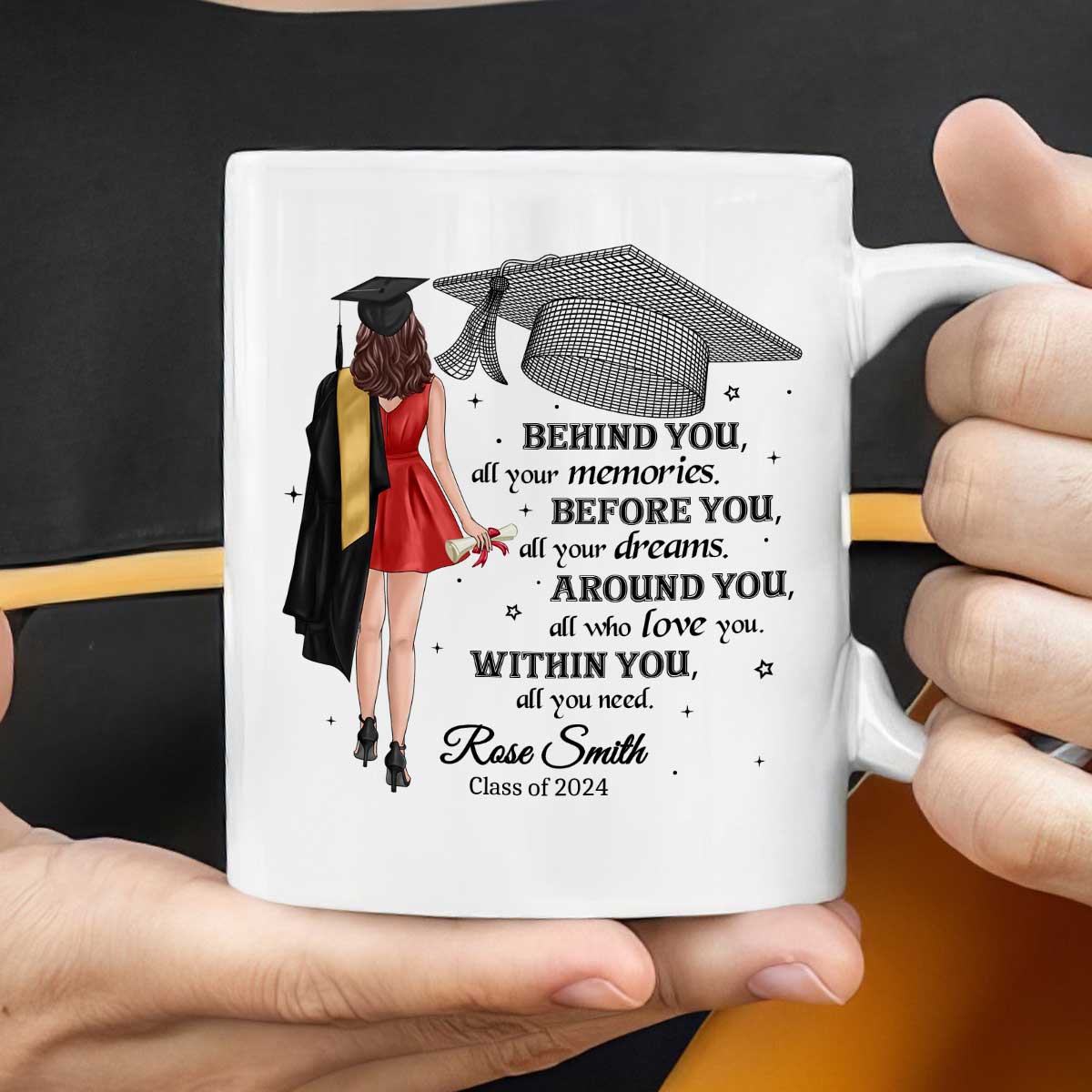 Behind You All Your Memories Graduation Gift Personalized Mug