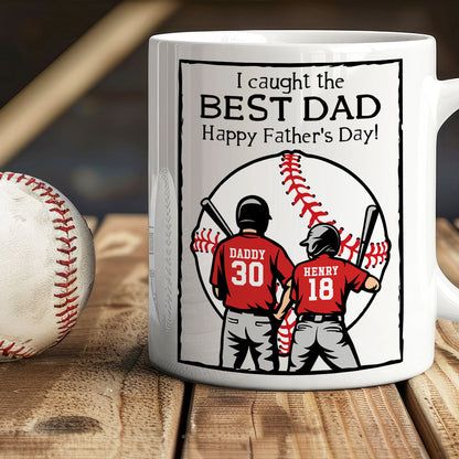 Happy Father's Day Baseball Dad Personalized Mug