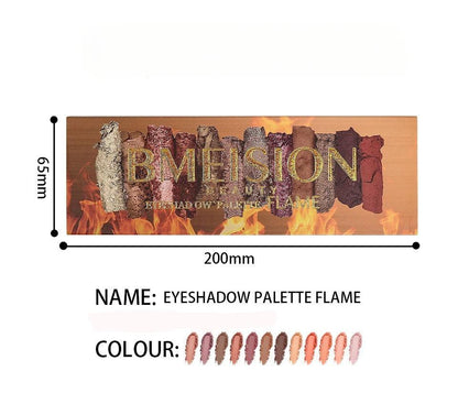 Bmeision Flame Eyeshadow Earthy Pearlescent Shades For Bold & Shimmering Eye Looks
