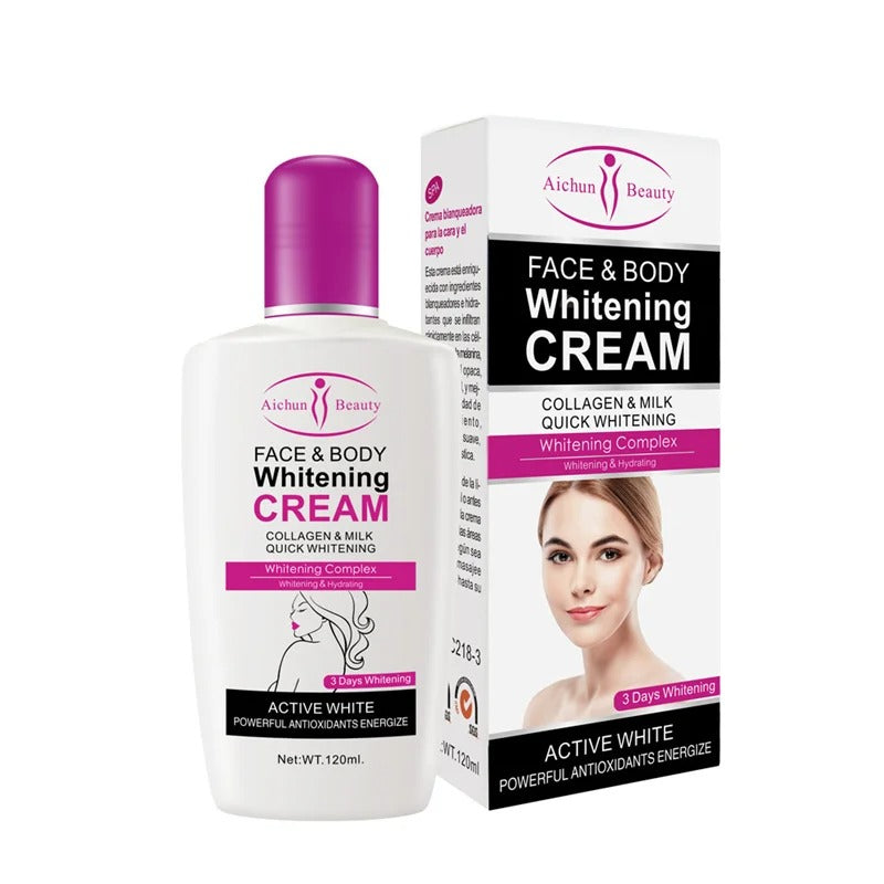 Collagen & Milk Whitening Cream For Face And Body Brightening & Moisturizing