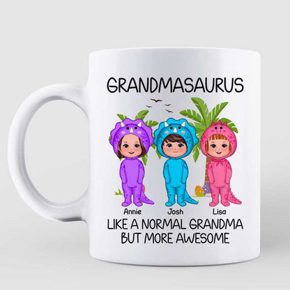 Grandmasaurus Like A Normal Grandma Doll Kids Personalized Mug