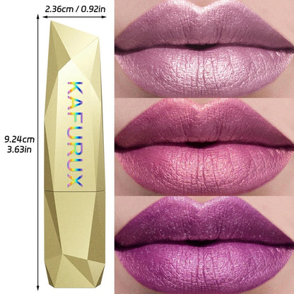 Kafurux Lipstick - Metallic Finish Long-Lasting Lip Color