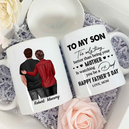To My Son From Mom Personalized Mug, Father's Day Gift For Son
