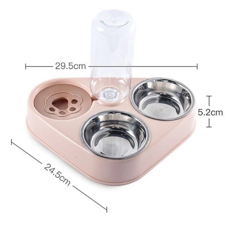 Triple Pet Food & Water Dispenser