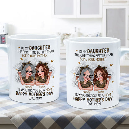 Leopard Pattern To My Daughter From Mom Happy Mother's Day Personalized Mug, Gift For Daughter