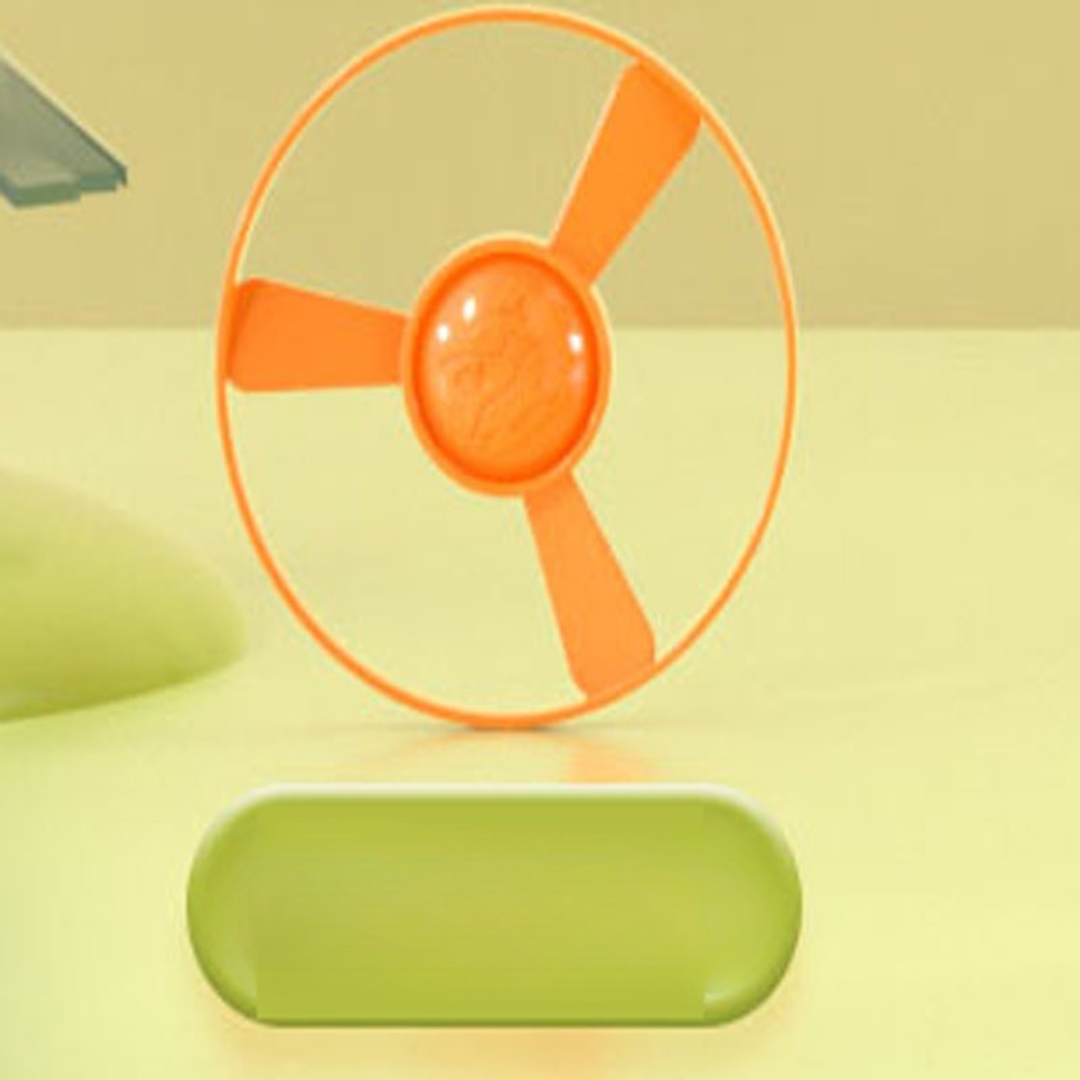 2 in 1 Dino Spinning Top and Frisbee Launcher Toy