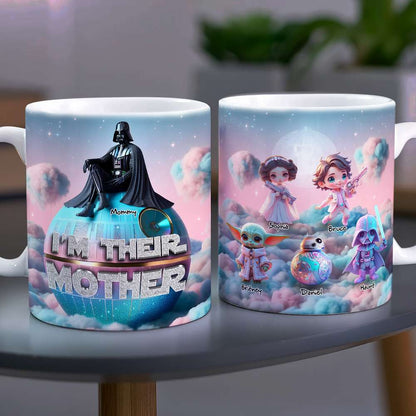 Personalized Gifts For Mom Mug, Dreamy Iridescent Galaxy 02QHLU310325