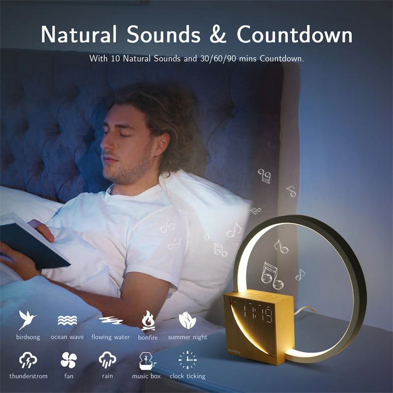 Bedside Lamp With Natural Sounds And Alarm Clock