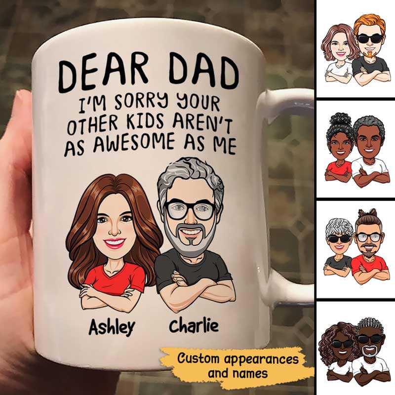 Caricature Style Sorry Your Other Kids Aren't As Awesome As Me Personalized Mug