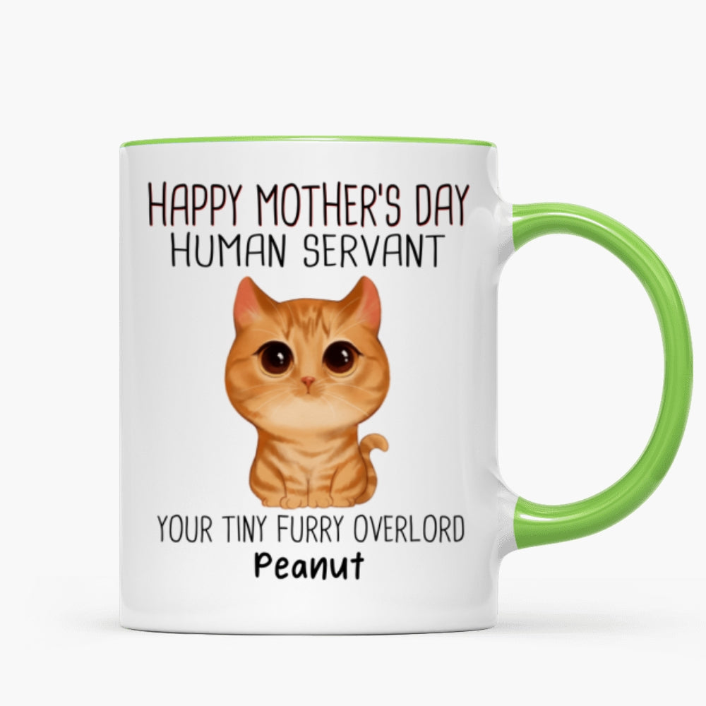 Good Morning Human Servant - Personalized Mug - Gift For Cats Lovers, Cat Mom, Cat Dad