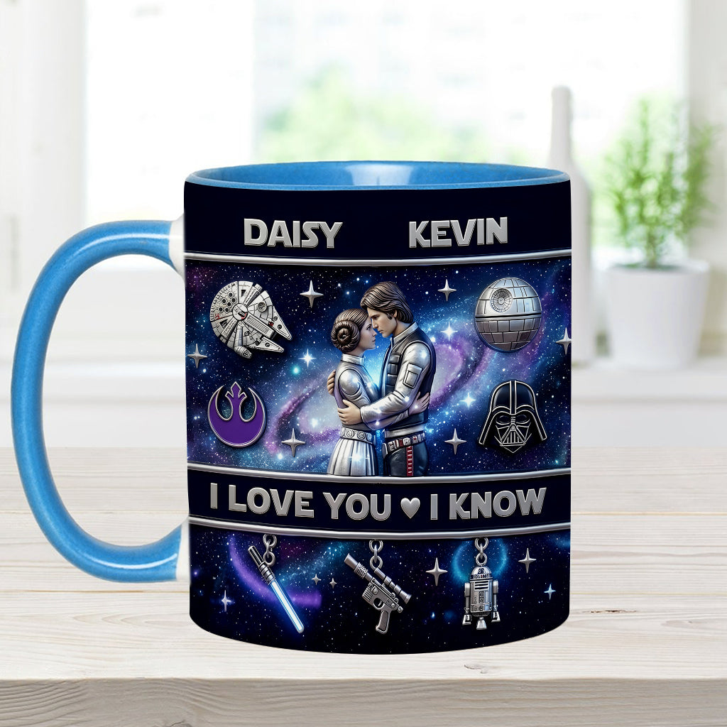 Stwa I Love You I Know - Personalized Accent Mug - Gift For Couple, Fan Movies HH01