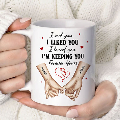 Personalized Couple Pinky Promise Hands, Gift, Anniversary Gift for Couples