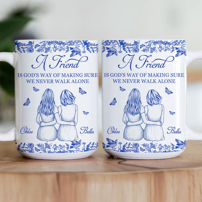 A Friend Is God's Way - Personalized Mug - Gift For Friend