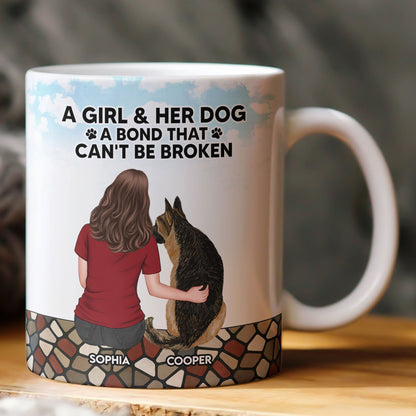 A Girl And Her Dog Personalized Mug