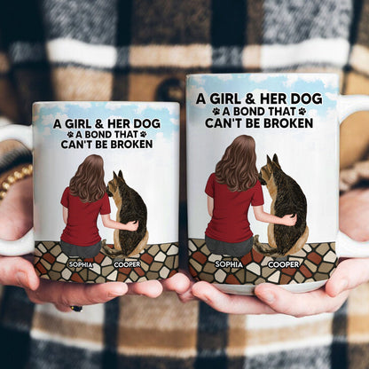 A Girl And Her Dog Personalized Mug