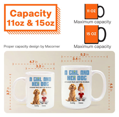 A Girl and Her Dogs" Personalized Mug, Special Gift for Pet Lovers, Perfect Dog Companion Bond Cup