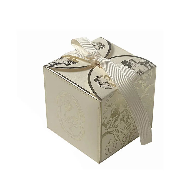 Luxury Gold Wedding Candy Boxes 400PCS Paper Gift Box